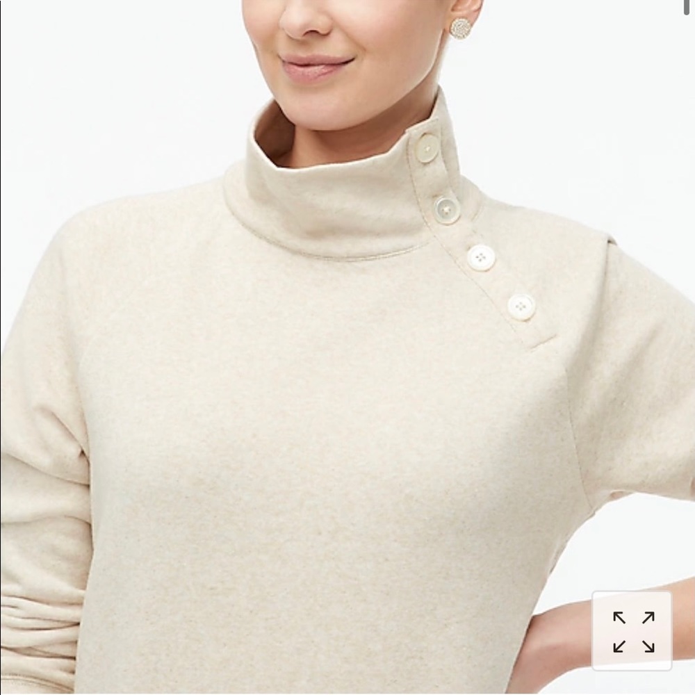 JCrew Factory Button Collar Pullover Sweatshirt